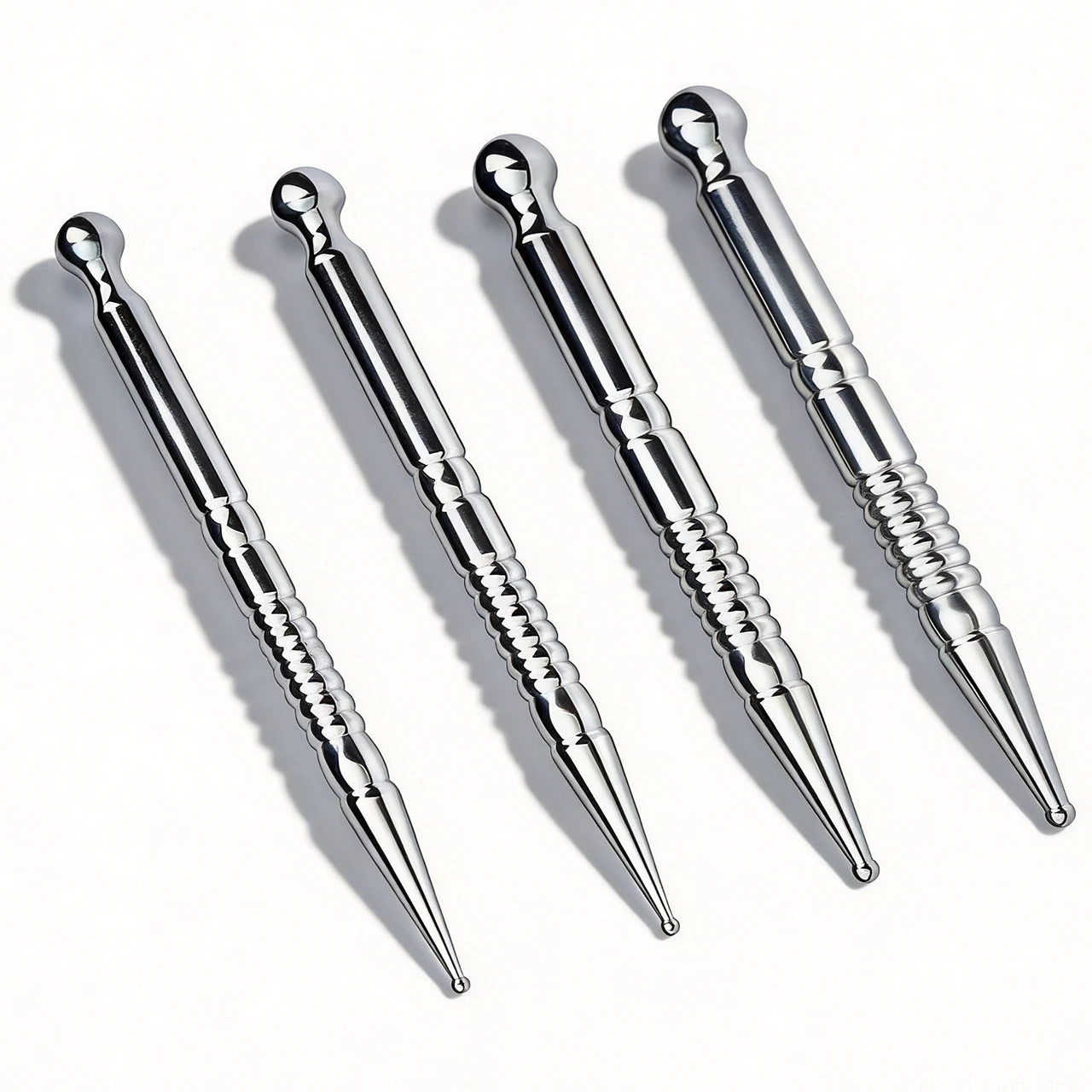 FRRK Double-ended Stainless Steel Urethral Sound Dilator Set Graduated Size Polished Acupuncture Stick Prostate Stimulation Men