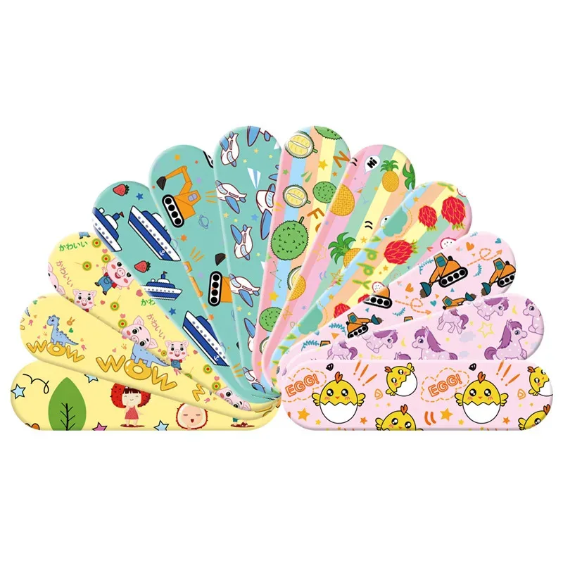 60-240pcs Cartoonl Pattern Band Aid Hemostasis Adhesive Bandages First Aid Emergency Kit Wound Plaster Patches for Kids