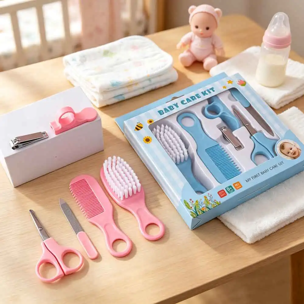 Hygiene Kit Baby Health Care Nail Hair Comb Baby Nail Trimmer Scissors Clippers Grooming Brush Set Multifunction