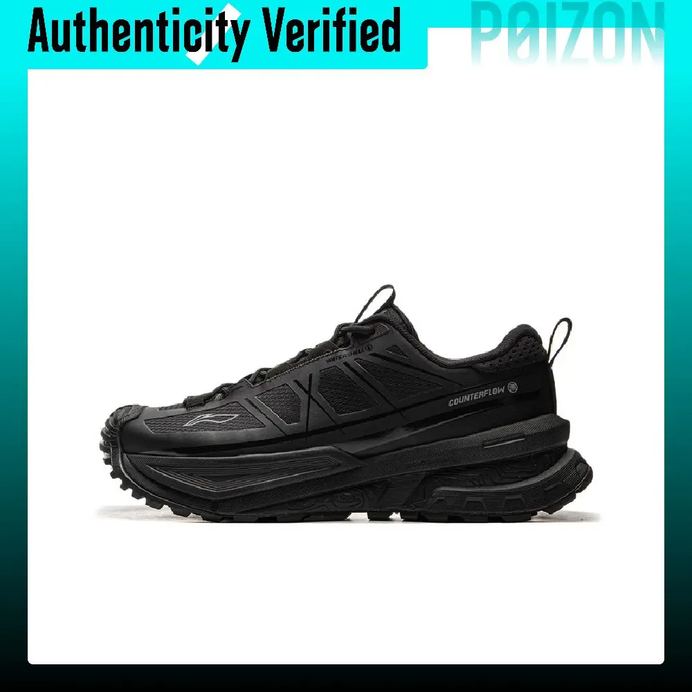 Li Ning Outdoor Counterflow Xingchuan SE Sports Low top Outdoor Hiking Shoes Unisex Black AHTV015-1