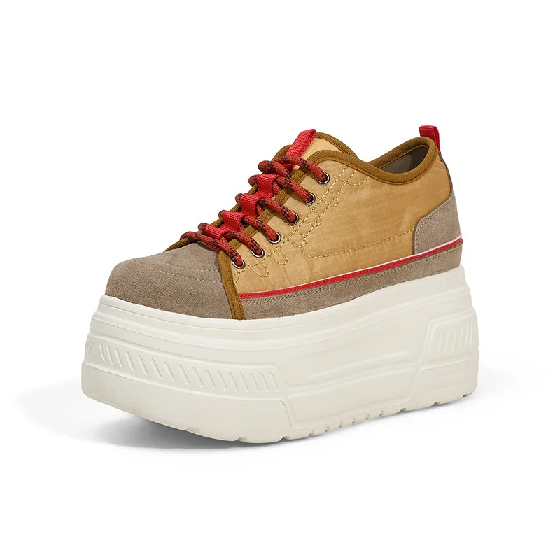 8cm Women Shoes Autumn Female Footwear Clogs Platform Fall Dress New Dad Shoes Woman 2026 Female Footwear Autumn Clogs Platform