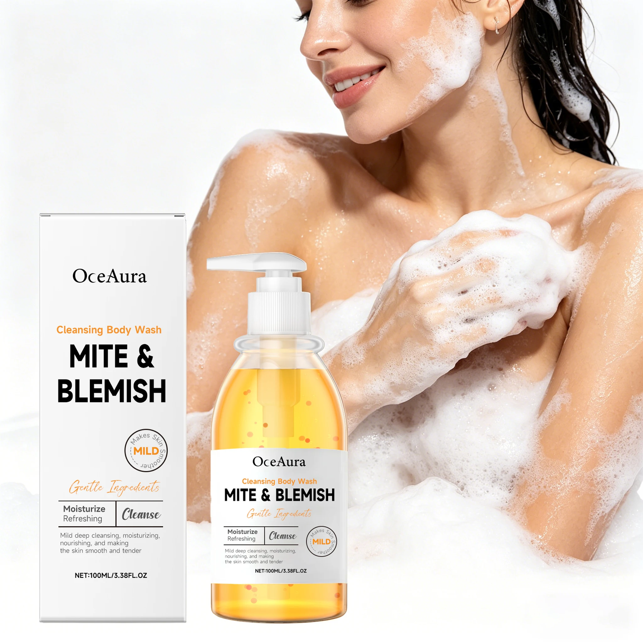 100g Mild Body Washing Gel Gentle Clean Body Moisturizing Enhance Smoothness Non-tight Refreshing Light Fragrance Body Shampoo