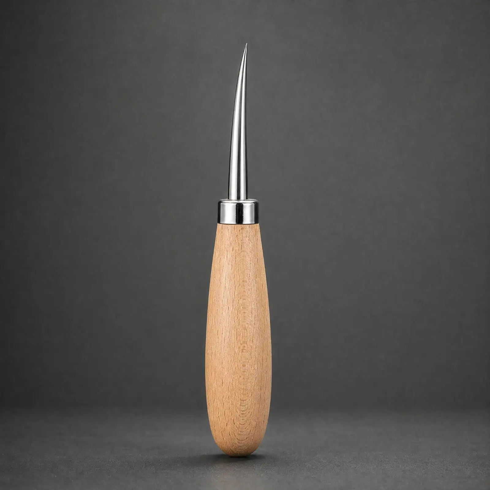 Jewelry Craft Polishing Scraper Tool 304 Stainless Steel Curved Head Wooden Grip for Metal Finishing Ring Work