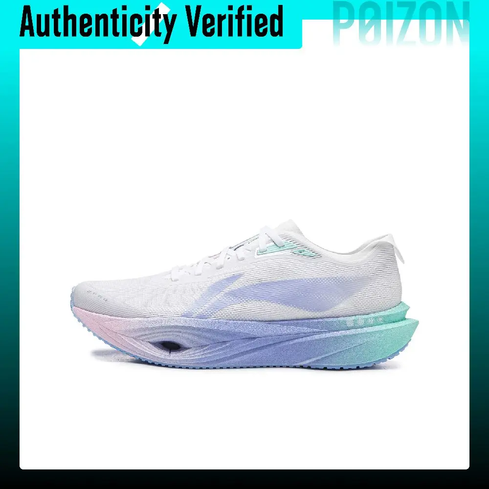 Li Ning Chase Wind Pro2 Breathable Low top Casual Marathon Running Shoes Unisex White Blue ARPW009-12