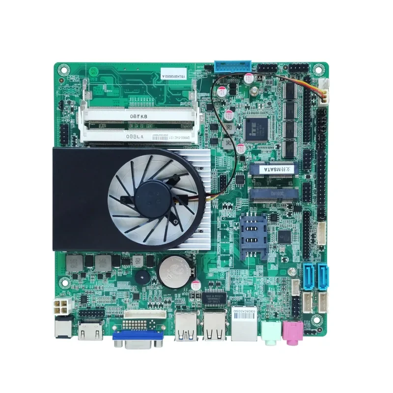 BOLRZO 2026 ELSKY dual core main board QM9700 Kabylake DDR3 dual channel integrated graphics card MSATA 2 * SATA3.0