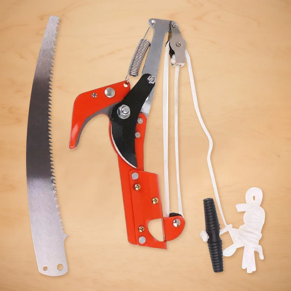Tree Pruner Saw Extendable High Altitude Three Pulley Pruning Scissors Without Rod Tree Pruner Labor-Saving Garden Trimming Tool