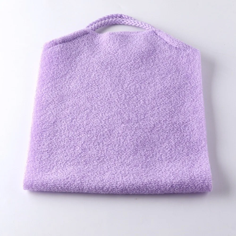 Hot with Handles Exfoliating Back Washers Scrub Double-Sided Nylon Exfoliating Towel Stretchable Body Exfoliator for Shower