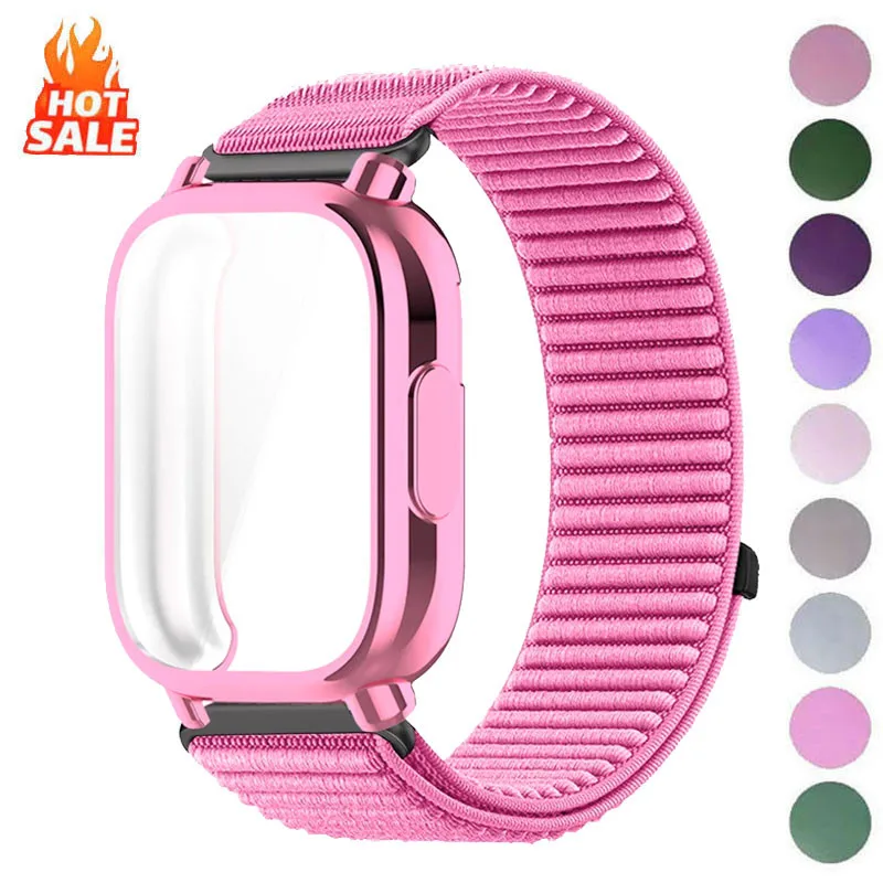 Soft Nylon Strap +TPU Case  Protector sports cover wristband accessories for Redmi Watch 3 5 Active Lite