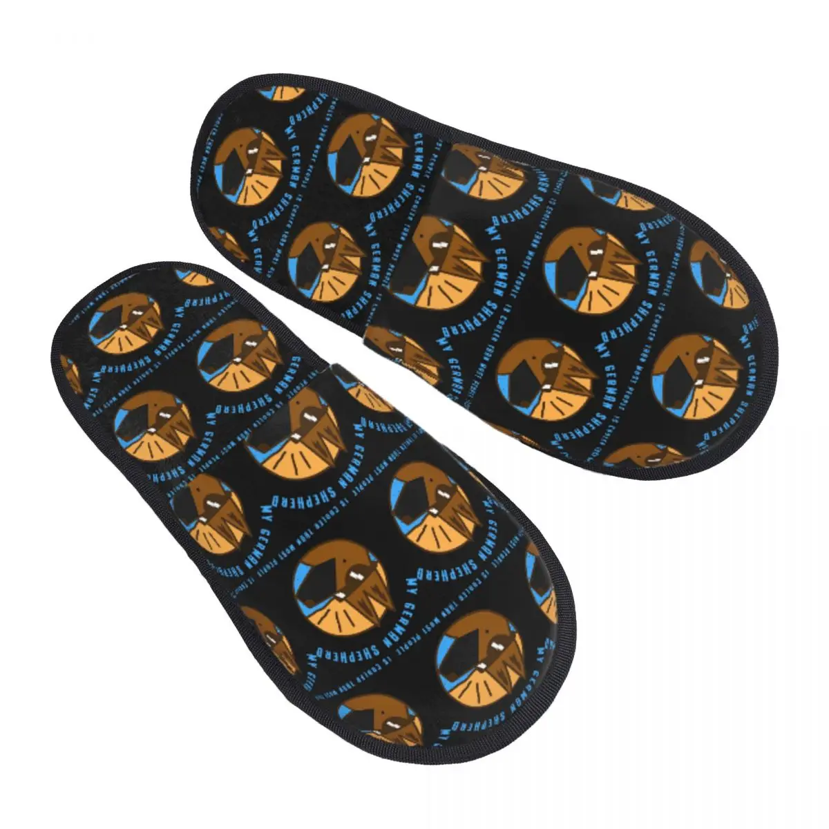 Custom My German Shepherd Dog Is Cooler Slippers Memory Foam Warm Soft Women House Slipper Indoor Cozy Shoes