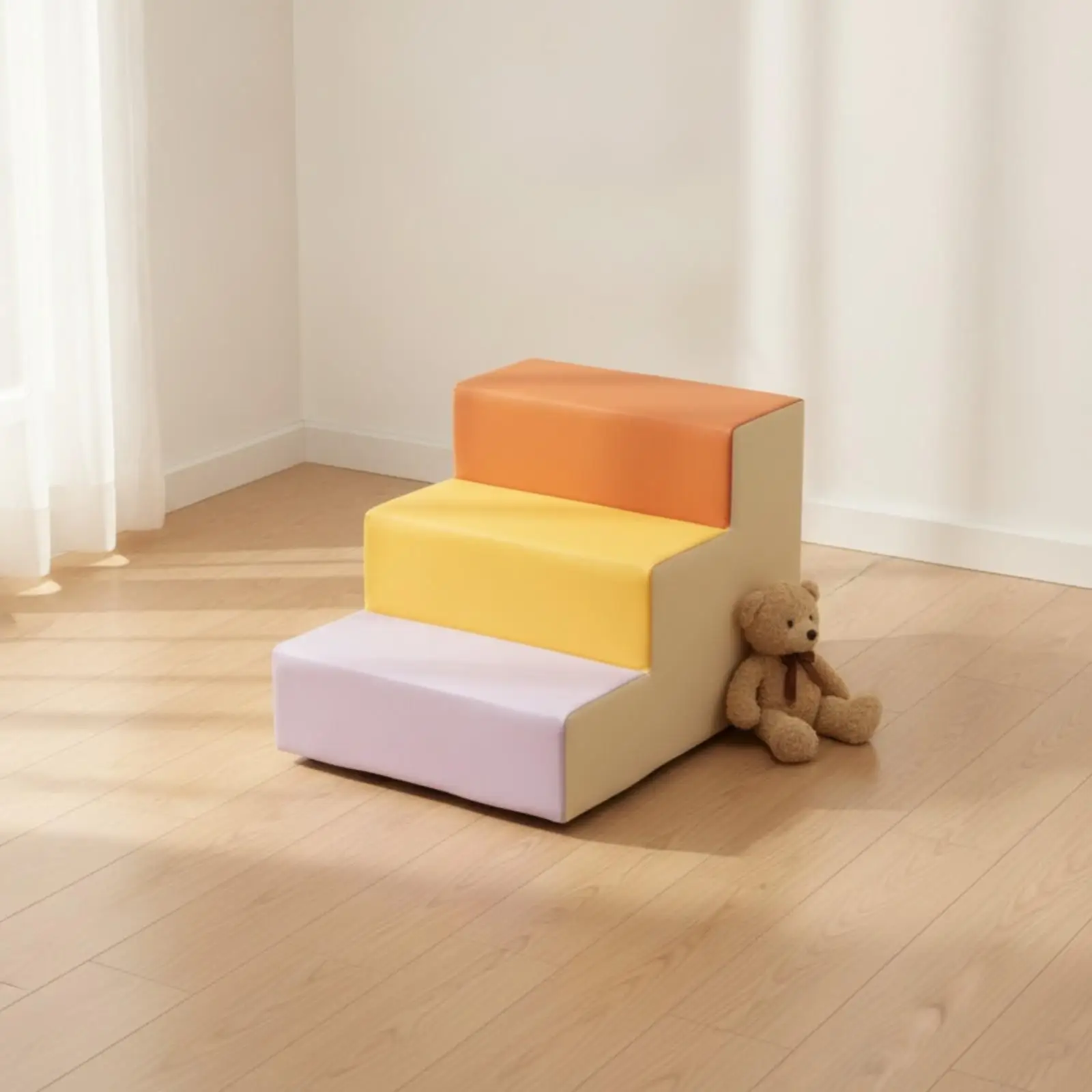 Children Climbing Step Padded Foam Climber for Preschoolers Crawling Balance Practice Playroom Furniture