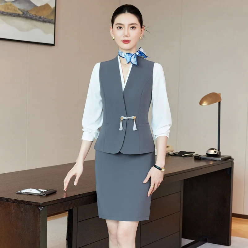 Alyssa Fashionable Business Women's High-Quality Skirt And Vest Set Elegant Attractive Autumn Winter New Arrival 2026