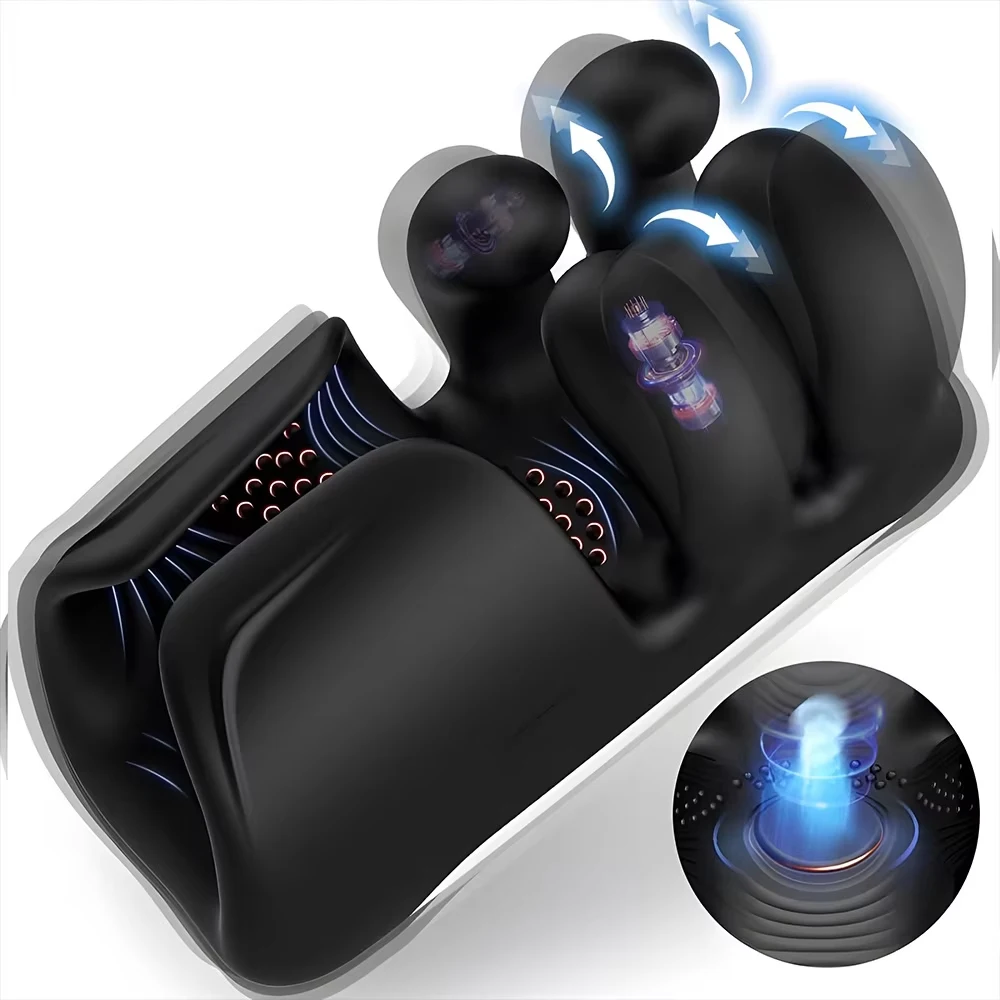 Male Glans Massager Penis Training Stimulation Vibrator for Ejaculation Delay Training Adult Sex Toys for Men