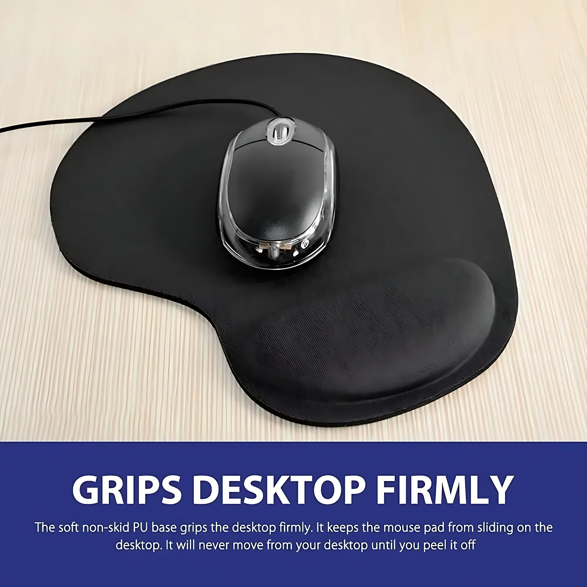 Ergonomic Wrist Rest Mouse Pad Comfortable Wrist Support Non Slip Mice Mat Soft Mousepad For PC Laptop Computer