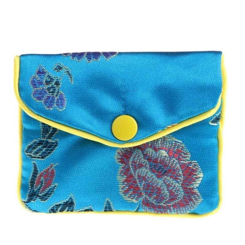 Premium Jewelry Silk Roll Wrap Gift Bags Traditional Silk Travel Chinese Embroidery Jewelry Bag