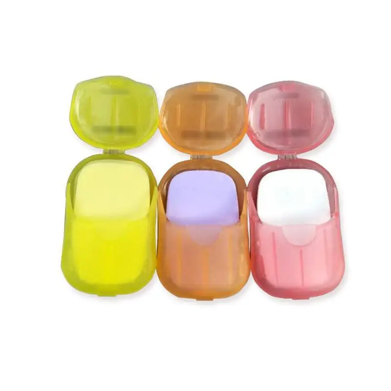 New Travel Hand-washing Soap Paper Multifunctional Aroma Sliced Cleaning Paper Disposable Boxed Mini Soap