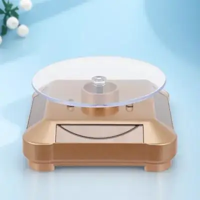 360 Degree Motorized Rotating Display Stand with Solar Panels for Jewelry Watch Camera Mini Collectibles Showcase