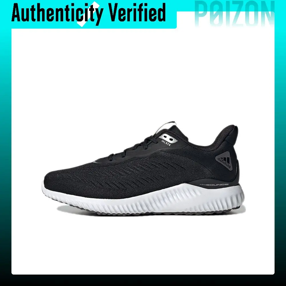 Adidas AlphaBounce Running Shoes Unisex Low-top Black/White GX4150