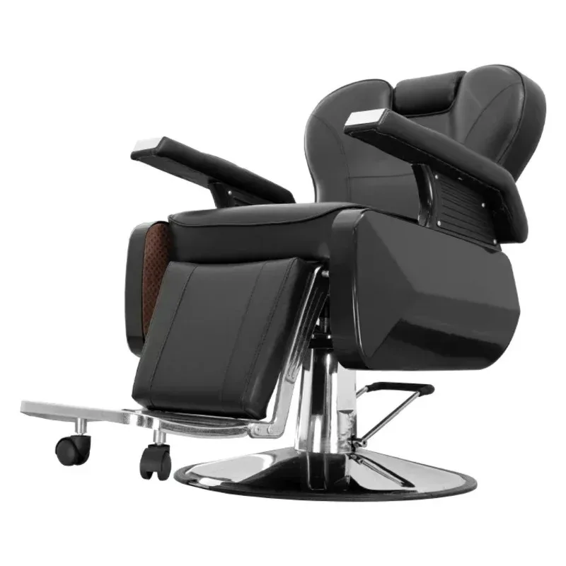 2026.Black Men's Reclining Hydraulic Pump Salon Chair for Beauty Salon Team