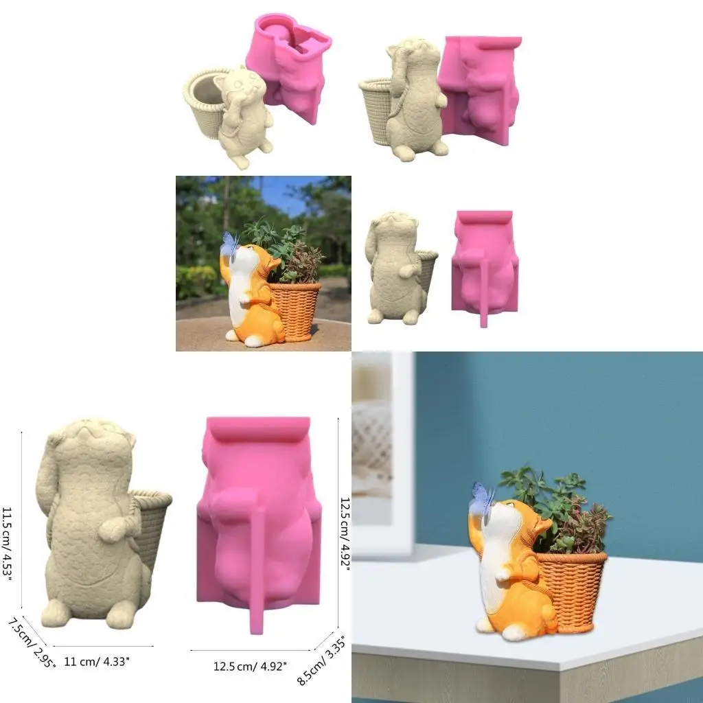 R3MC Pen Holder Pot Silicone Mold Epoxy Resin Molds Table Ornament Mold