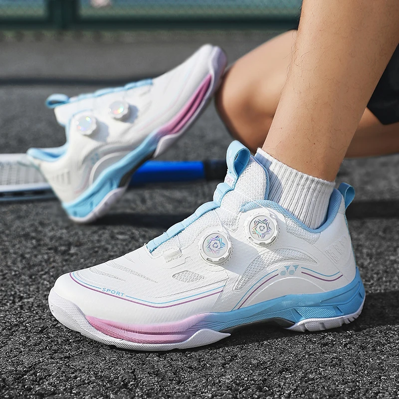 2026 New Trend Badminton Shoes Mans Non-Slip Man Indoor Court Shoe Unisex Men Tennis Shoes Quick Lacing Table Tennis Shoes Men