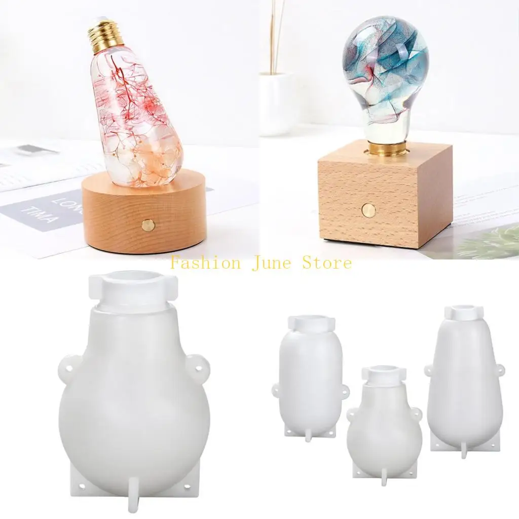 N5KA Light Bulb Making Silicone Mold DIY Handmade Lighting Making Mold