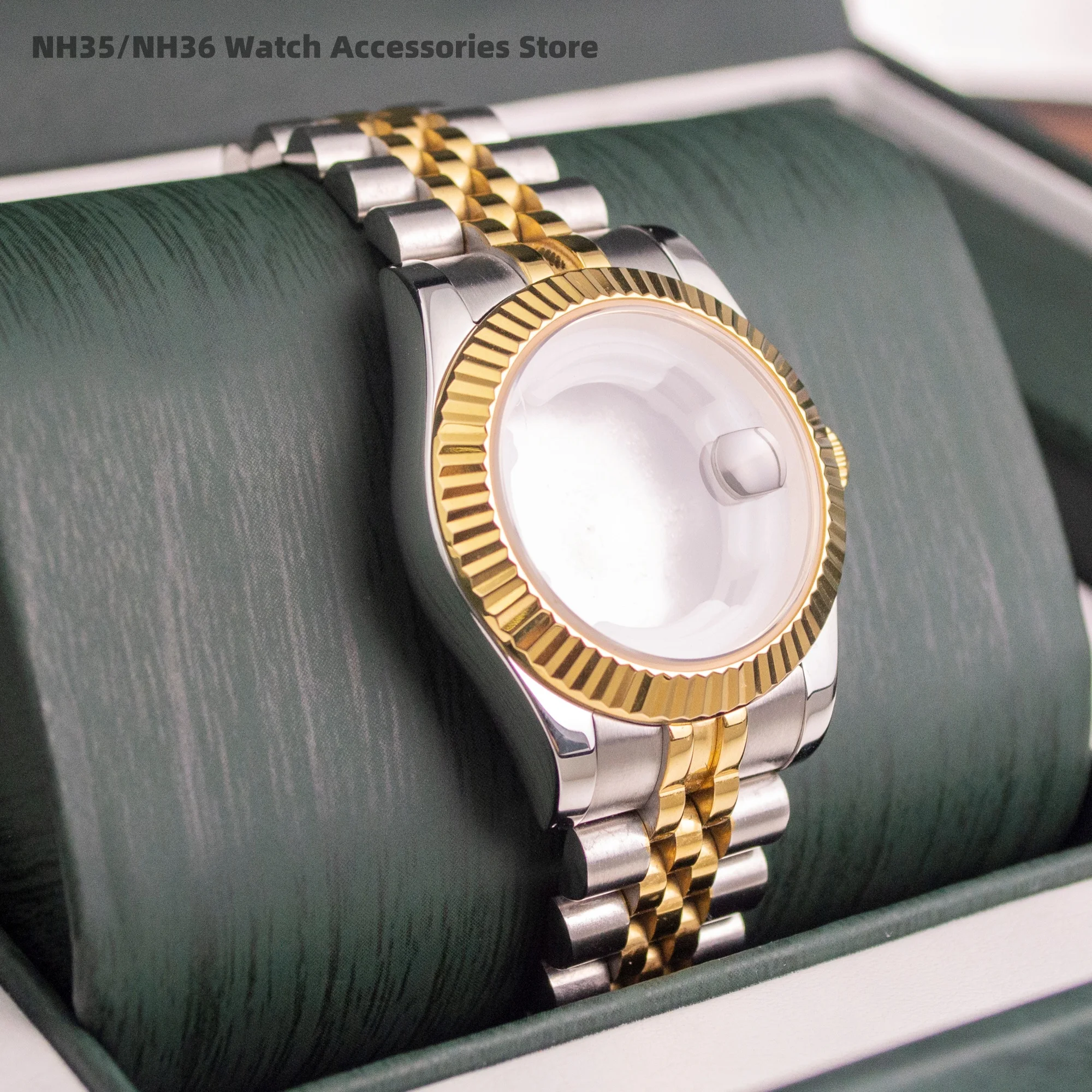 NH05 NH06 Case Stainless Steel Sapphire Glass Watch Case For NH05 NH06 Automatic Movement Watch Parts 33mm womens Watch Case
