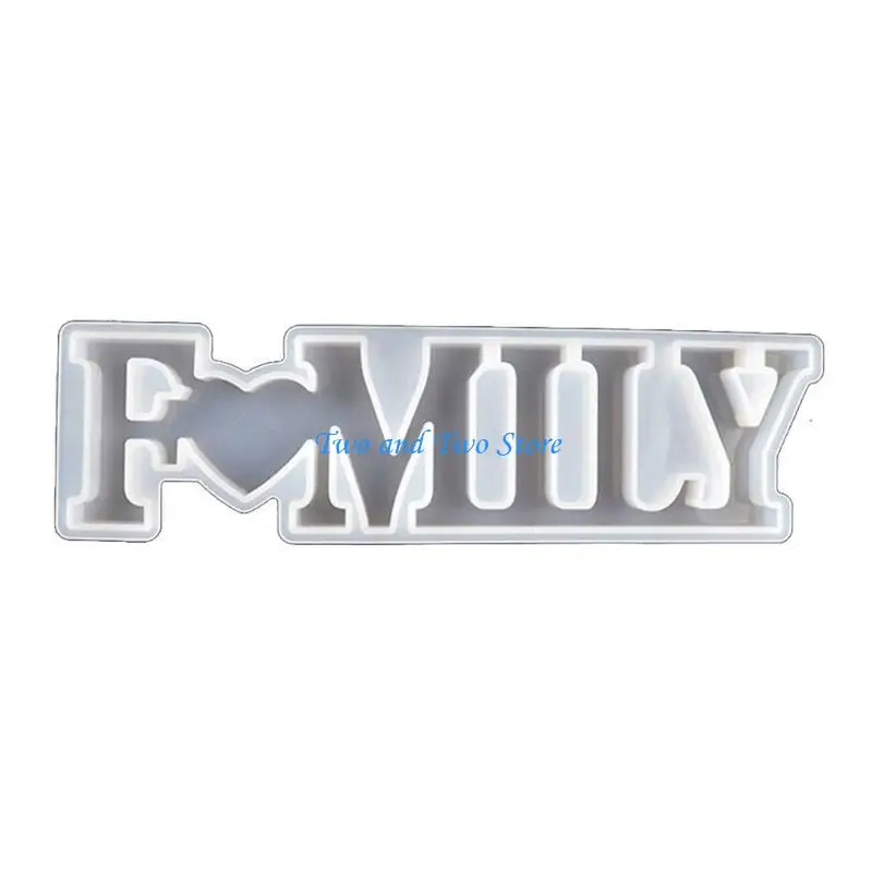 HX6F 1/3Pcs Silicone Resin Casting Molds Home Love Family Epoxy Molds Valentine's Day