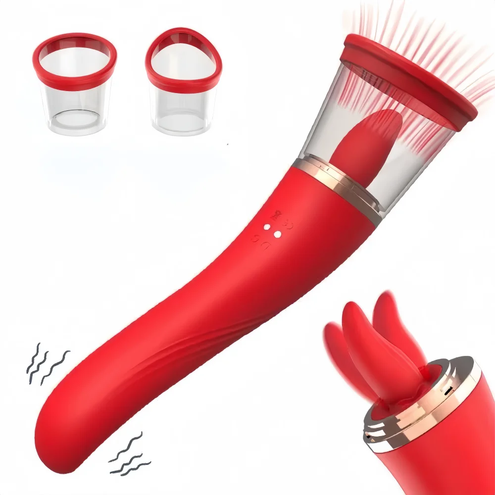 Sucking Vibrator Tongue licking Clitoral G-spot Massager Vagina Sucking Nipple Stimulating Orgasmic Female masturbator Adult