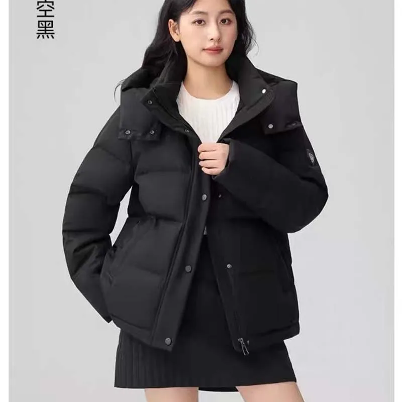 2026 New Fashion Womens Down Cotton Jackets Female Puffer Jacket Casual Long Sleeve Loose Hooded Parkas Streetwear Lady Clothes