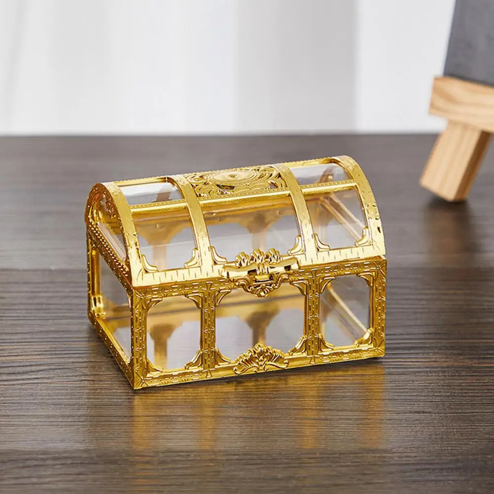Candy Favor Box Transparent Treasure Chest Party Favor Box Candy Gift Box Decorative Storage Favor for Wedding Baby for Parties