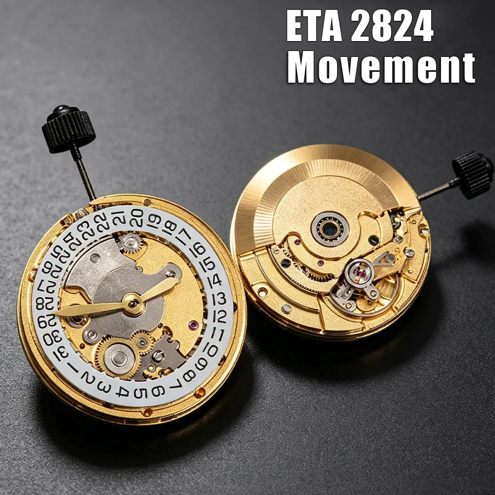 ETA 2824 Automatic Mechanical Movement 25 Jewels 3H Date Self Winding High Accuracy Compatible Complete DIY Mod For DIY Modder
