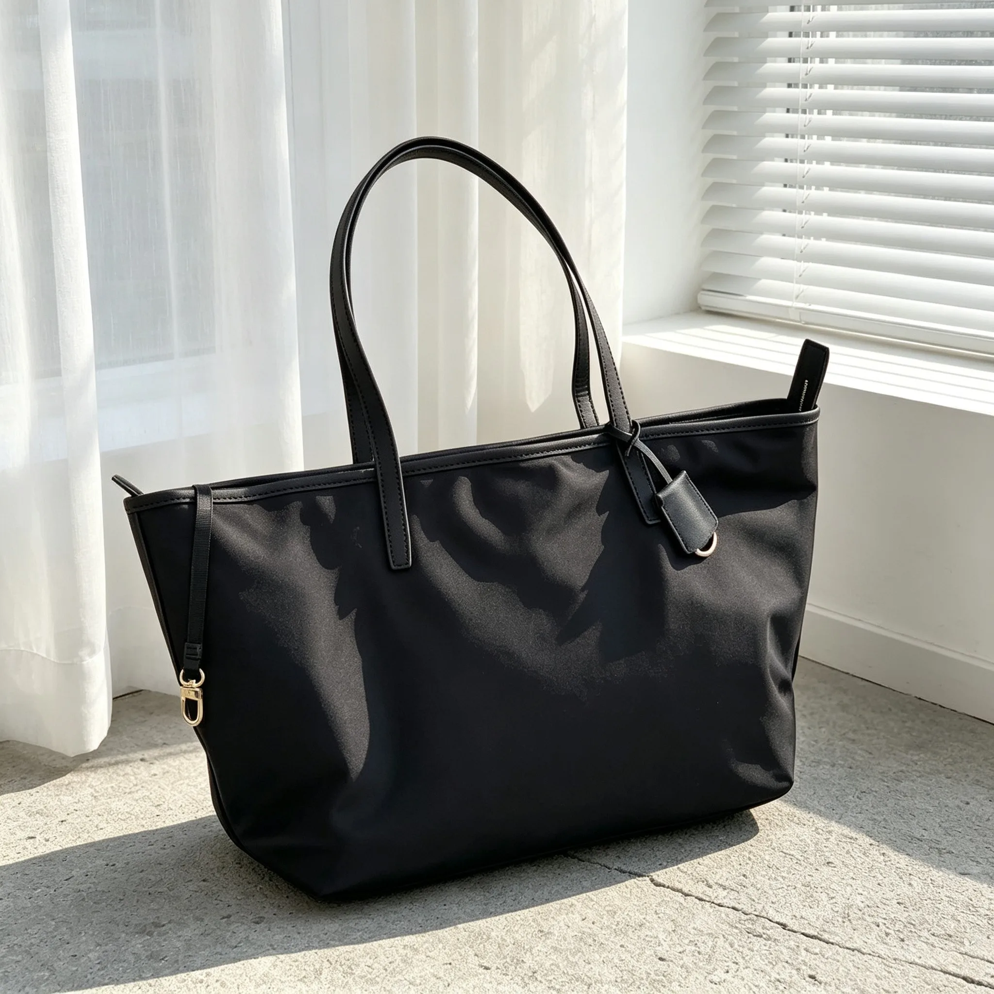 Nylon Single Shoulder Tote Bag for Women, Minimalist Stylish Casual Handbag