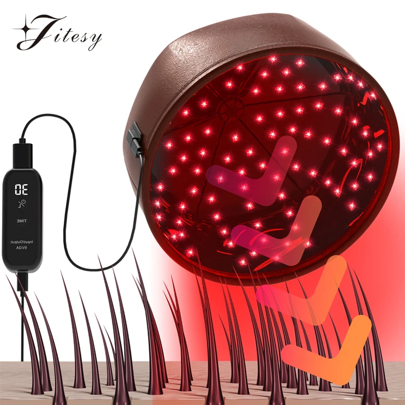 Red Light Infrared Hair Therapy Hair Growth Cap 660nm 850nm 120 Diodes for Hair Regrowth Anti Hair Loss Relax Scalp Care Hat Anti Hair