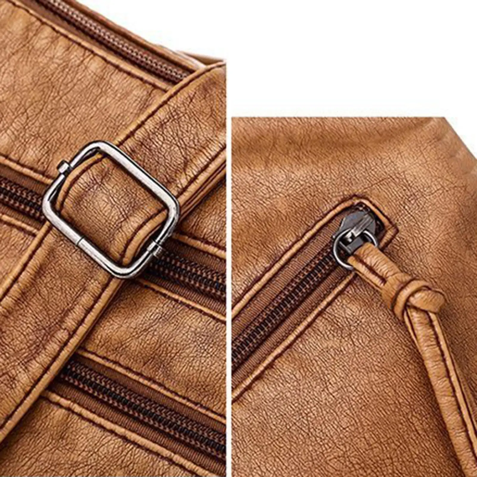 Women PU Leather Crossbody Bag Shoulder Bag Luxury Large Capacity Business Totes Purse Adjustable Strap