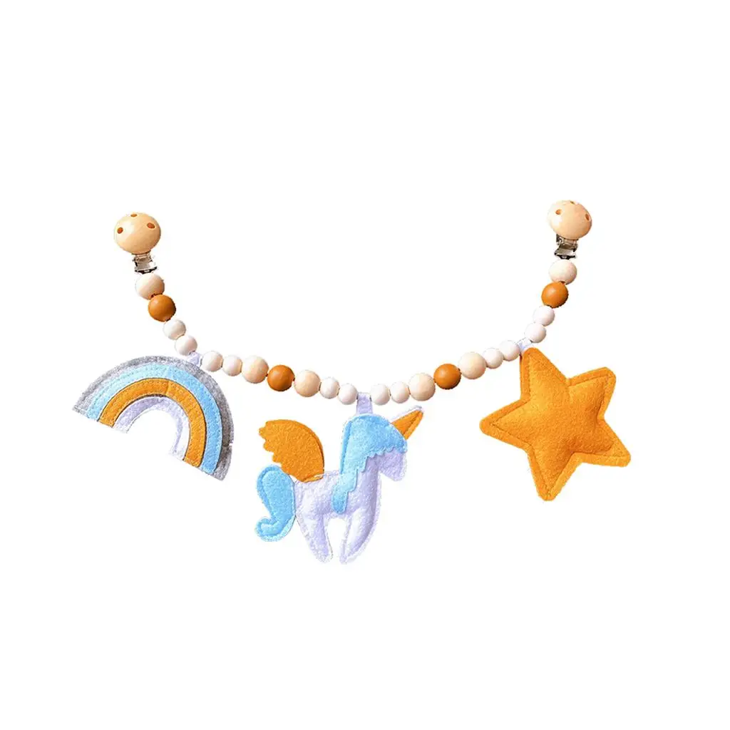 Pacifier Clip Holder Baby Nursing Teething Wooden Beads Gums Bracelet Montessori Sensory Chew for