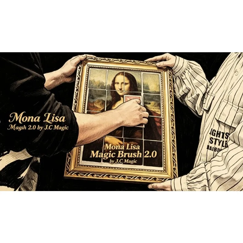 Mona Lisa Magic Brush 2.0 by J.C Magic Tricks Draws Mona Lisa Predict Chosen Card Magia Stage lllusions Gimmicks Mentalism Prop