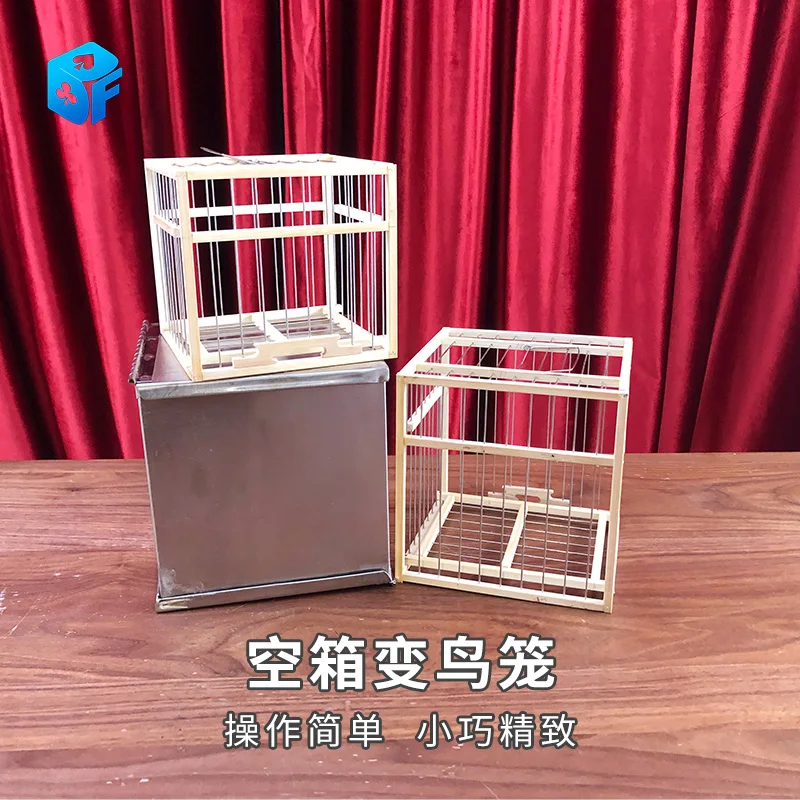 One birdcages come from empty box Pigeon critters Stage small theater close-up interactive funny magic props magic tricks