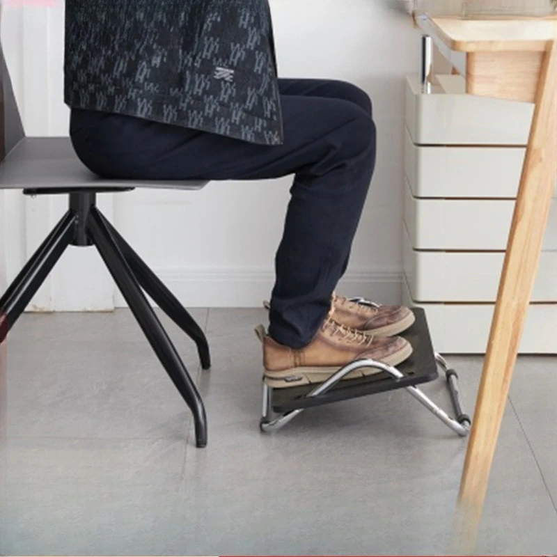 Thickened Adjustable Plastic Footrest Under Desk Ergonomic Office Foot Stool Ottomans NonSlip Foot Support for Home Relax