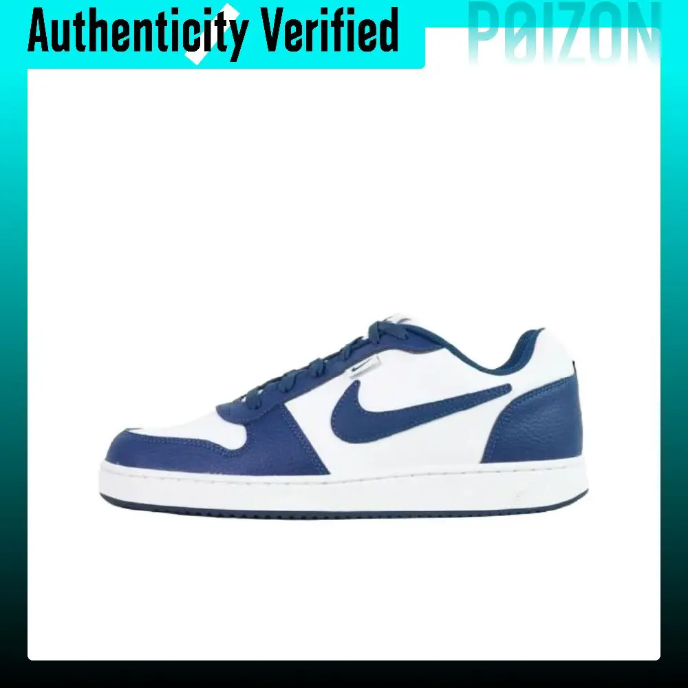 Nike EBERNON Slip Resistant Abrasion Resistant Low top Skateboard Shoes Men's White Blue IF0847-141