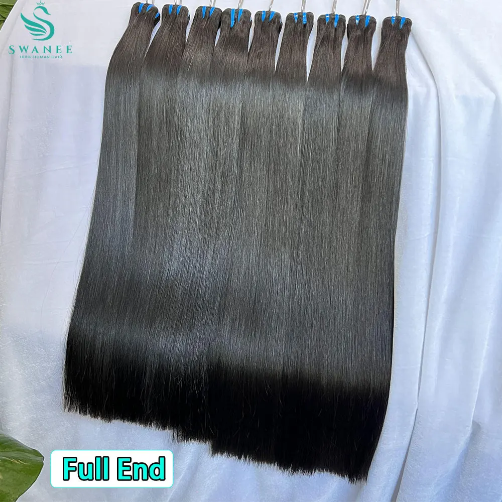 18A Super Double Drawn Bone Straight Hair Bundles #1B Natural Black Human Hair Bundle Raw Virgin Human Hair Extensions