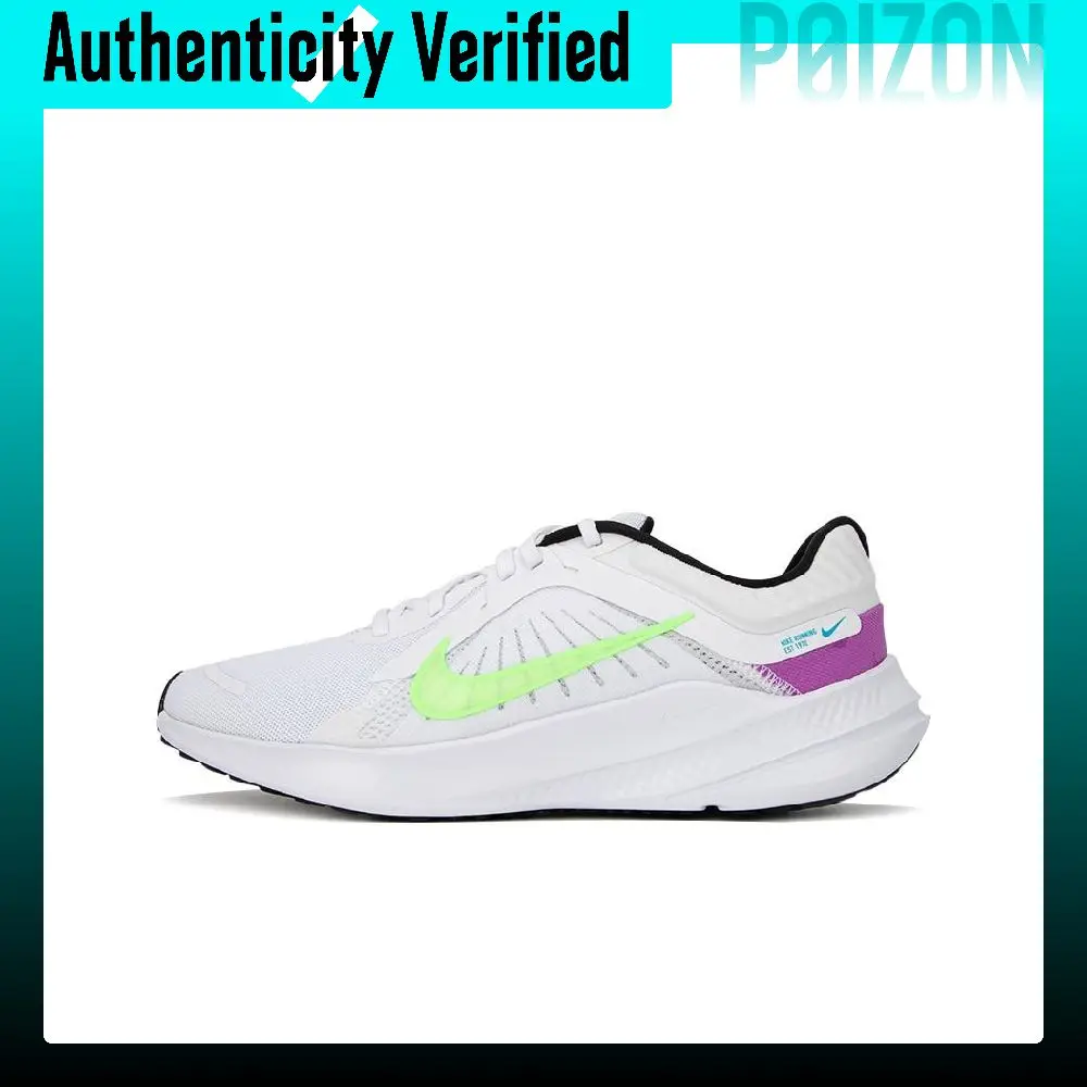 Nike Quest 5 Low top Running Shoes Men's White Green Purple FJ1054-100