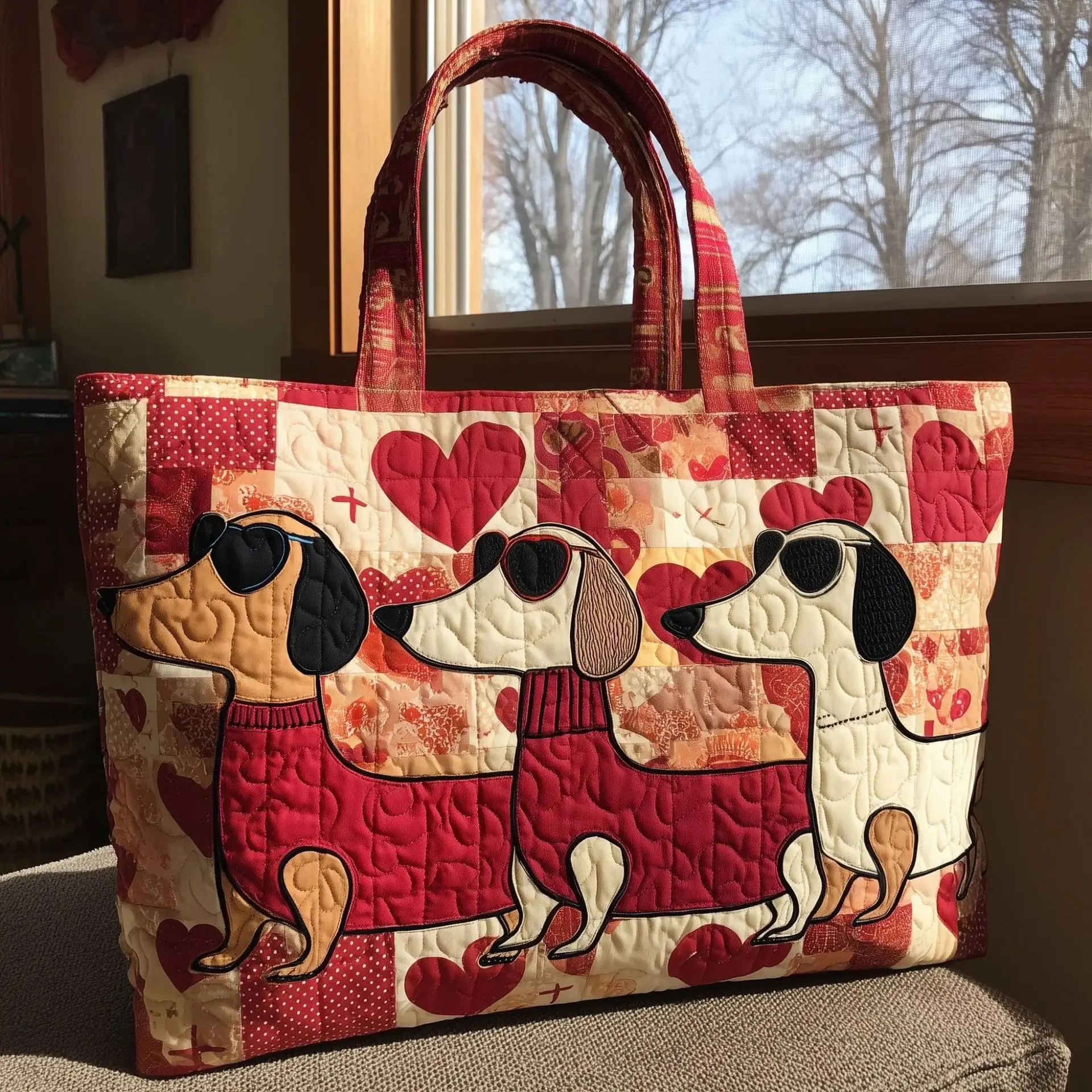 3D Printed Quilted Tote Bag cute dog Shopping Bags Personalized Gifts Shoulder Bag Handbag Beach Travel Sport Bag Hiking Camping