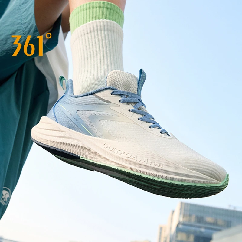 361 Degrees Men's Running Shoes Mesh Lightweight Breathable Shock-absorbing Soft Sole Rebound Jogging Male Sneakers 672522206
