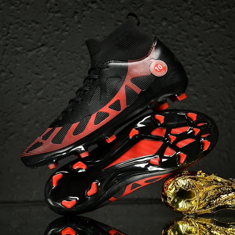Men Football Boots Professional Original Resistant Long Spikes Fast Soccer Shoes Male Field Breathable Training Football Shoes
