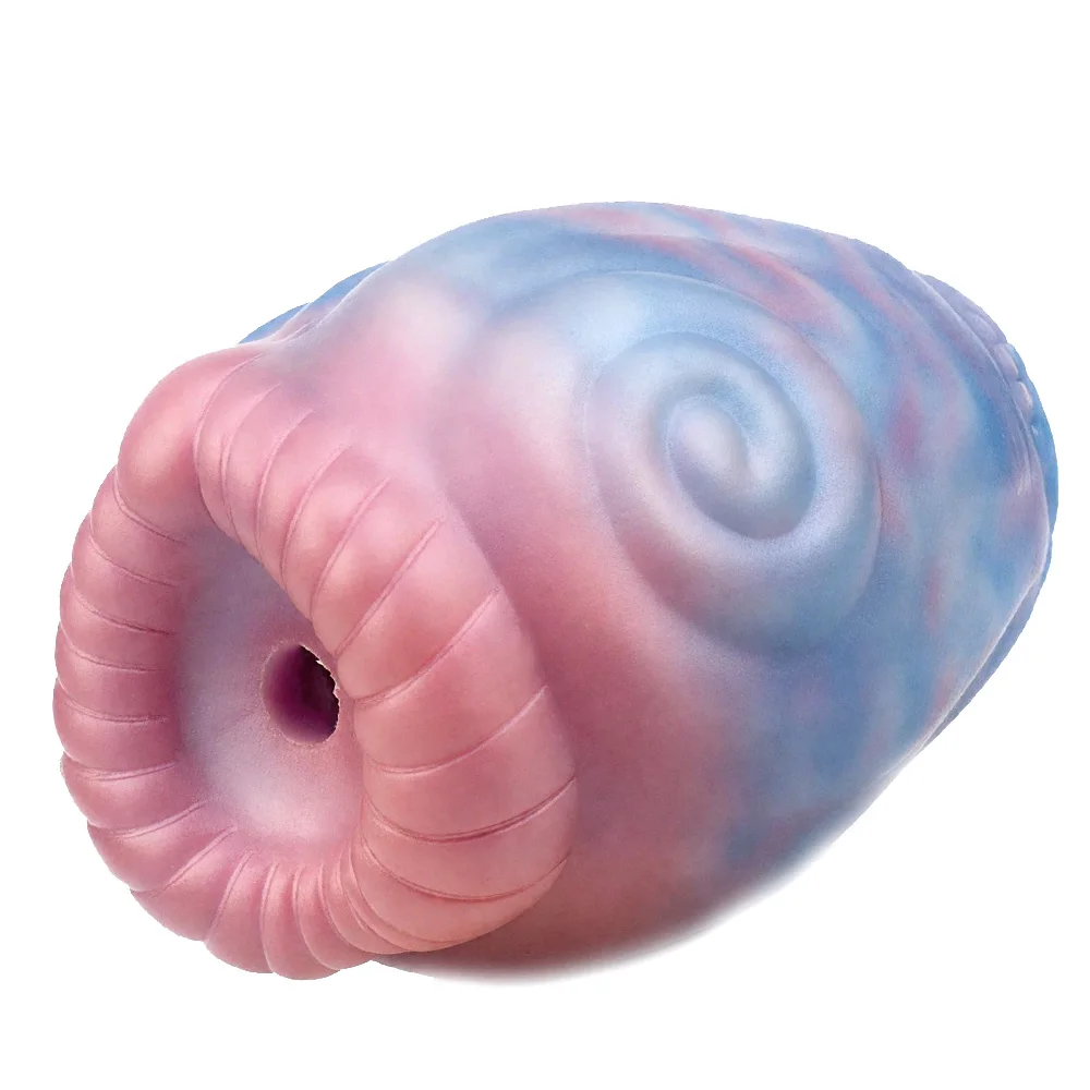 GEEBA Portable Egg-Shaped Male Masturbator Super Soft Silicone Pocket Pussy Adult Onahole Manual Men's Stroker Realistic Sex Toy