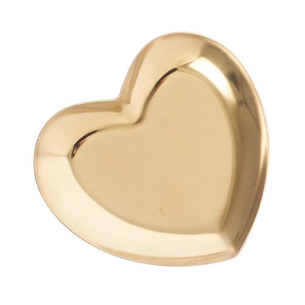 Shaped Jewelry Dish Stainless Steel Jewelry Tray Organizer Plate Perfect Gift for Valentine's Day Wedding Birthday