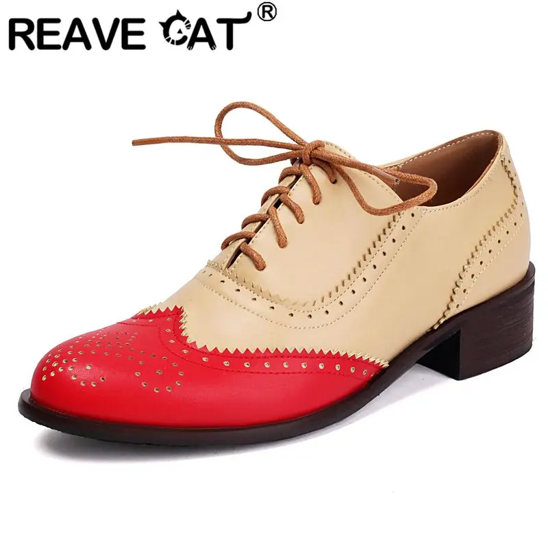 REAVE CAT Brand 2026 Women Sandals 9cm Block Heels Slip On Mules Mixed Color Soft Dating Summer Shoes Large Size 45 46 47 48