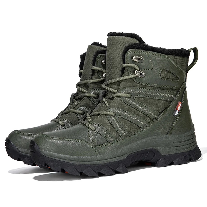 XG 2025 Winter Snow Boots for Men Plush Lining Outdoor Sport Shoes Women Waterproof Anti-Slip Trekking Hiking Shoes size 36-45
