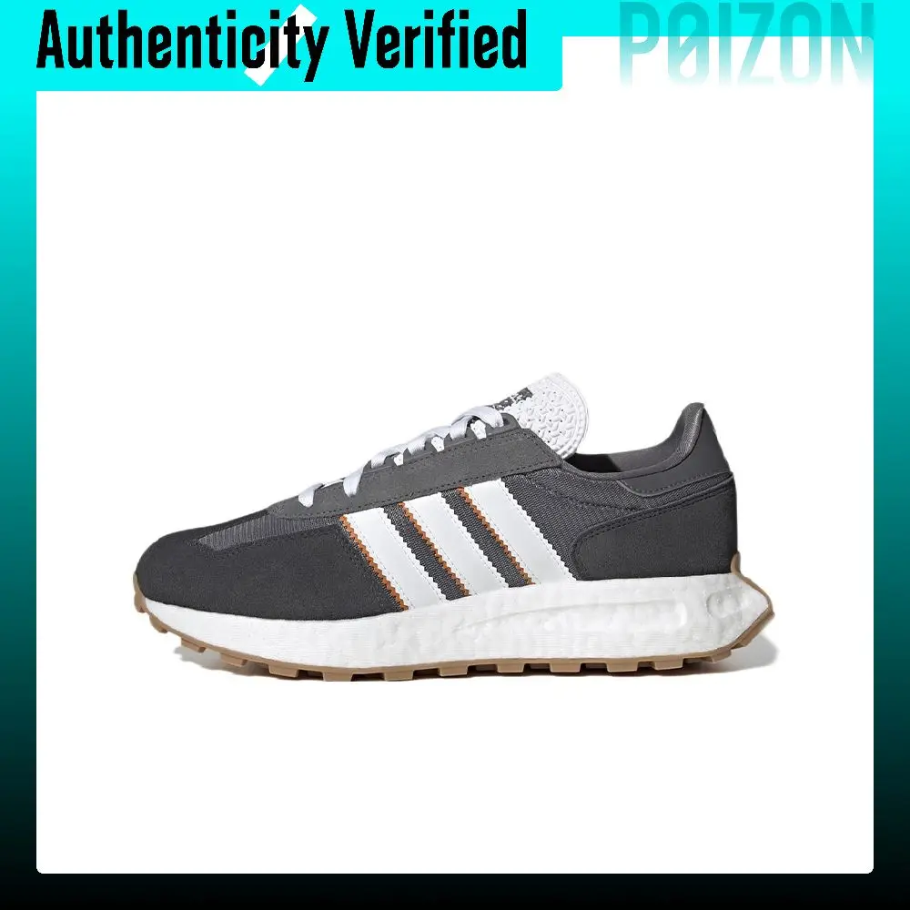 Adidas Originals Retropy E5 Fabric Cushioning Slip Resistant Abrasion Resistant Low top Casual Shoes Unisex Dark Gray GZ6386
