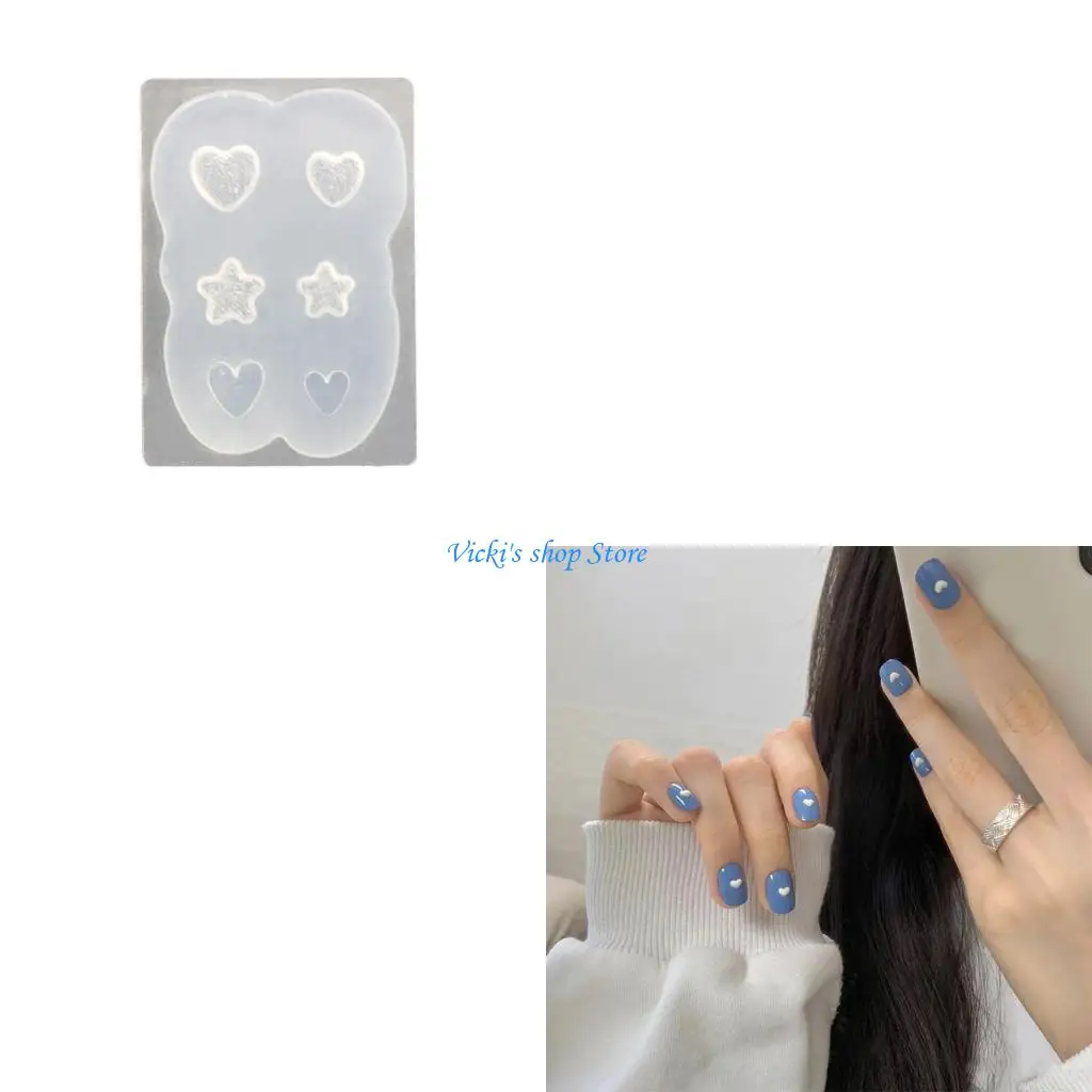 Silicone Carving Mold Mini Bowknot Mould Sculpture Stamping Plate Nails Art Stencils Crystal Epoxy Resin Mold